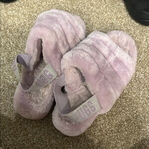 UGG Lavender Fuzzy Slippers